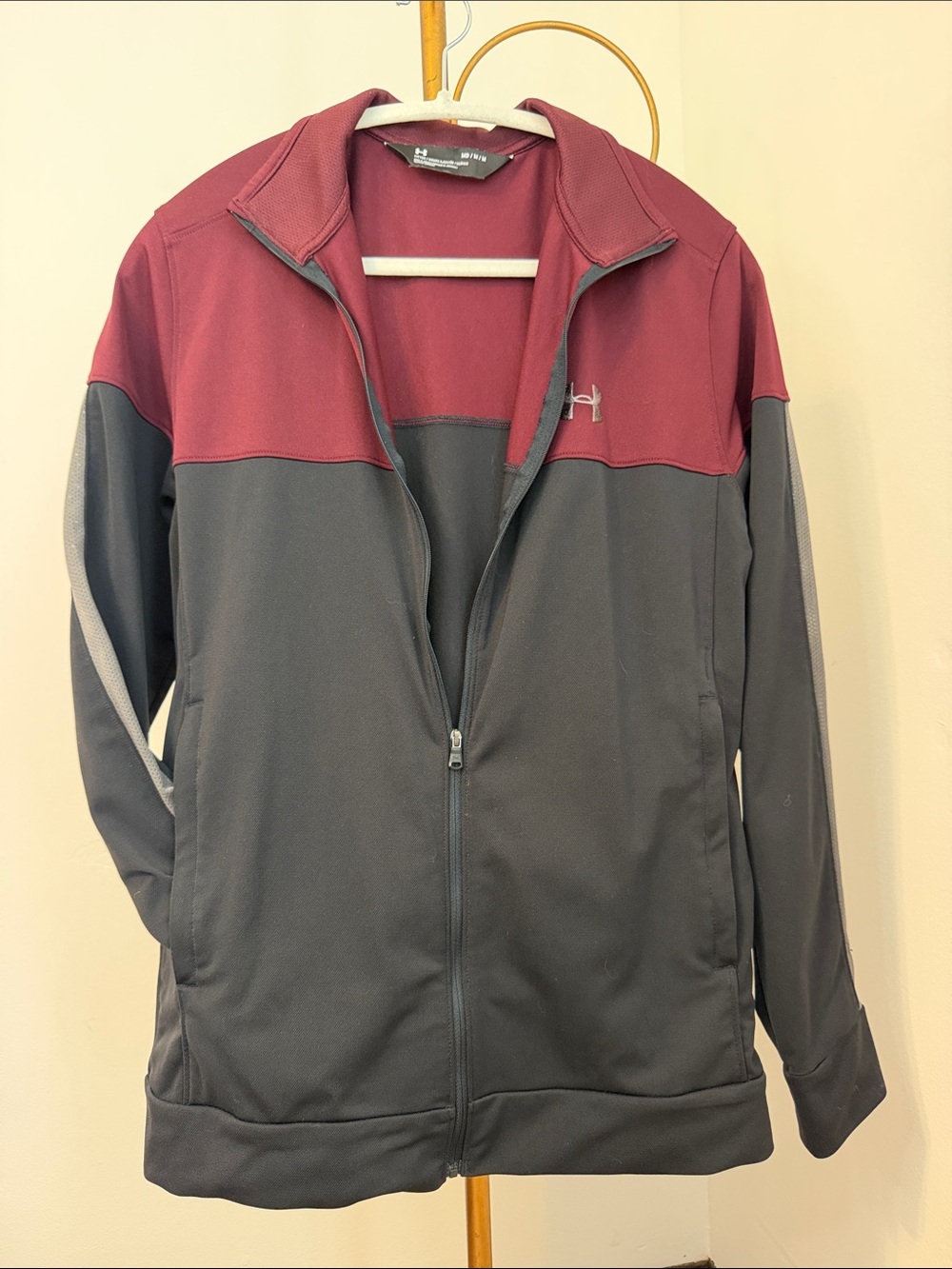 Under Armour Men’s Maroon and Black Performance Full-Zip Jacket